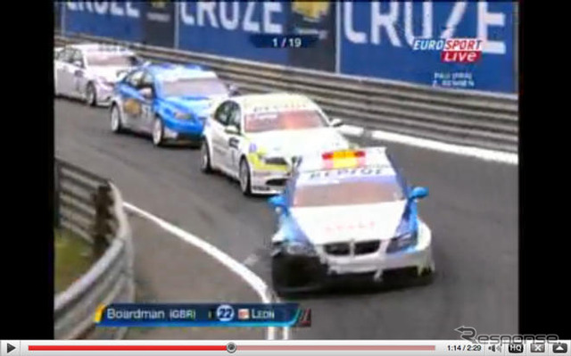 【WTCC】BMWとセーフティカーがクラッシュ