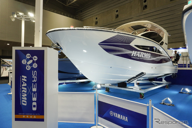 ヤマハの電動推進機「HARMO」を搭載した「SR330」(ジャパン・インターナショナルボートショー2024)