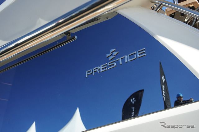 ヤマハ発動機が輸入販売するフランスの高級ボート「PRESTIGE」(ジャパン・インターナショナルボートショー2024)