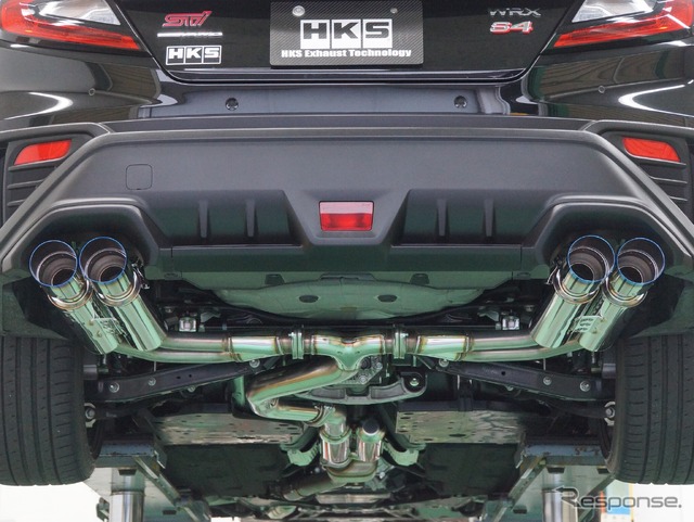 チタンテール4本出しにスポーツサウンド、HKSのスポーツマフラー「リーガマックススポーツ」に『WRX S4』用が登場