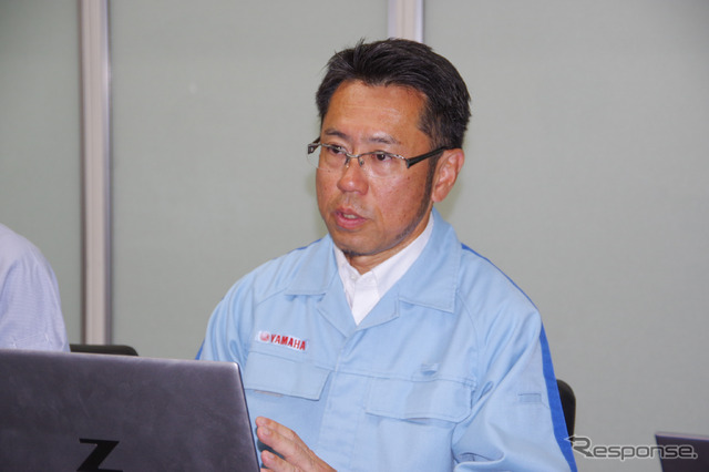 新型「MT-09」のプロジェクトリーダーを務めた津谷晃司さん