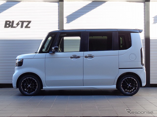 DAMPER ZZ-R［92390］ホンダ・N-BOXカスタム装着例（基準車高：フロント：20mmダウン／リア：38mmダウン）