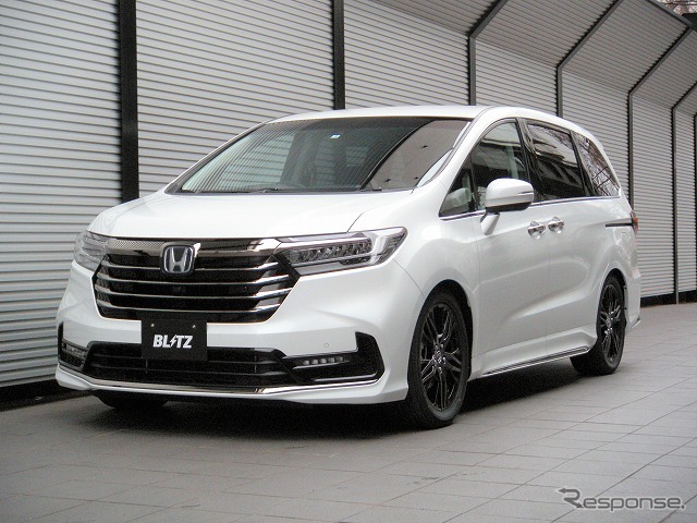 DAMPER ZZ-R［92315］ホンダ・オデッセイハイブリッド装着例（基準車高：フロント：38mmダウン／リア：38mmダウン）