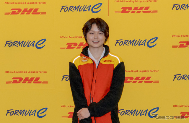DHLフォーミュラEアンバサダーとして就任した野田樹潤選手。