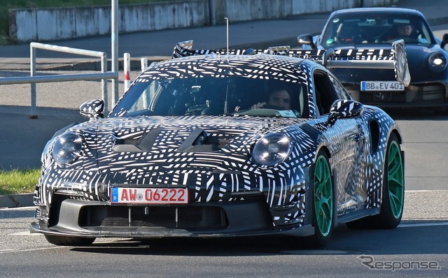 ポルシェ 911 GT3 RS MR プロトタイプ(スクープ写真)