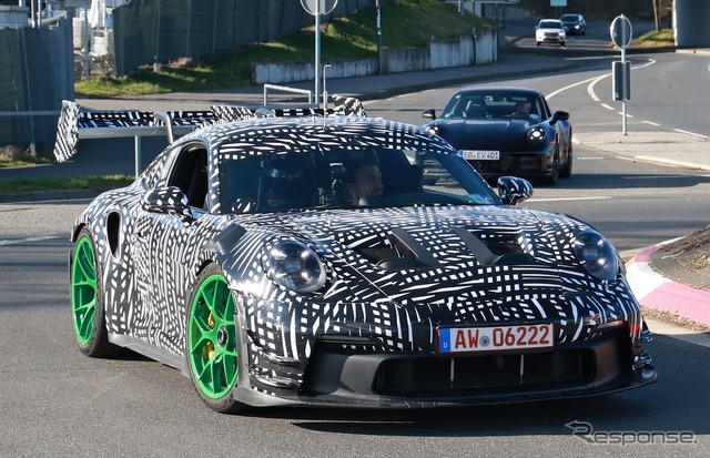 ポルシェ 911 GT3 RS MR プロトタイプ(スクープ写真)