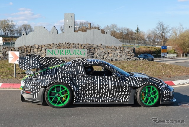 ポルシェ 911 GT3 RS MR プロトタイプ(スクープ写真)