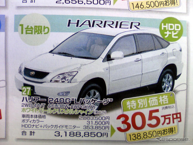 【週末の値引き情報】マイナスGDPでセダン、SUV、ミニバンを購入する!!