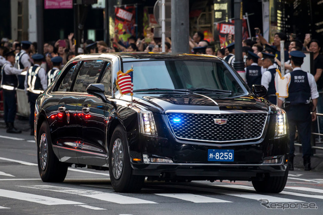 東京を走る米大統領専用車(2019年5月26日)