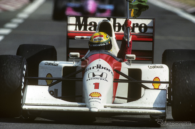 1992年F1ハンガリーGP、マクラーレン・ホンダ MP4/7A、セナ#1