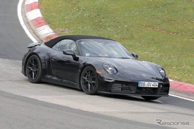 ポルシェ 911 カブリオレ 改良新型(スクープ写真)