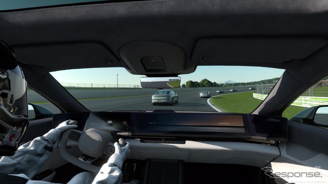 ゲームながらも「AFEELA Prototype」のBEV的な加速感が実感できた。