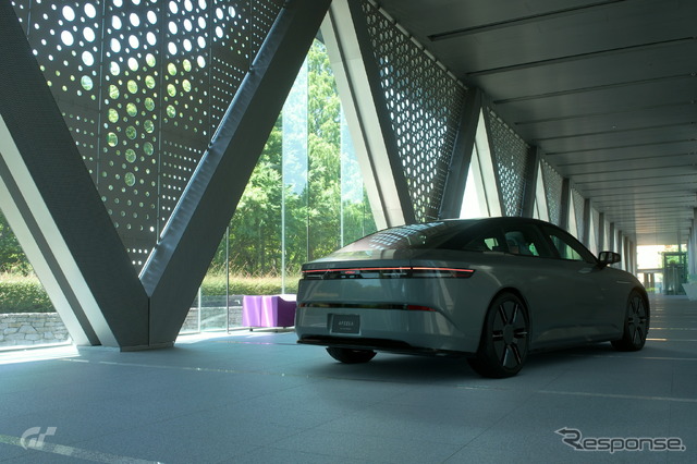 「グランツーリスモ7」の「AFEELA Prototype 2024」リアビュー。
