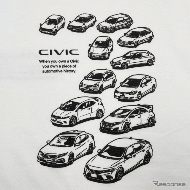 ホンダ・シビック デザインTシャツ