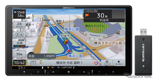 AVIC-RQ721-DC(ラージサイズタイプ):9V型 HD/TV/DVD/CD/Bluetooth/SD/チューナー・AV 一体型 メモリーナビゲーションネットワークスティックセット