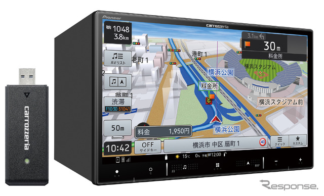 AVIC-RL721-DC(ラージサイズタイプ):8V型 HD/TV/DVD/CD/Bluetooth/SD/チューナー・AV 一体型 メモリーナビゲーションネットワークスティックセット