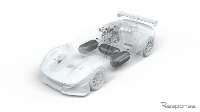 ボッシュの水素エンジン搭載のデモンストレーター車両、リジェ JS2 RH2
