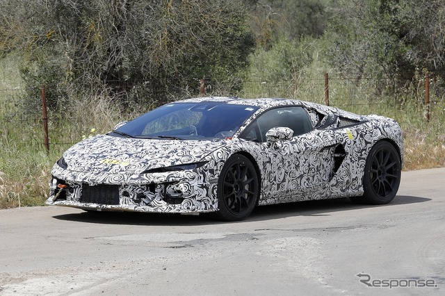 ランボルギーニ ウラカン後継モデルのプロトタイプ(スクープ写真)