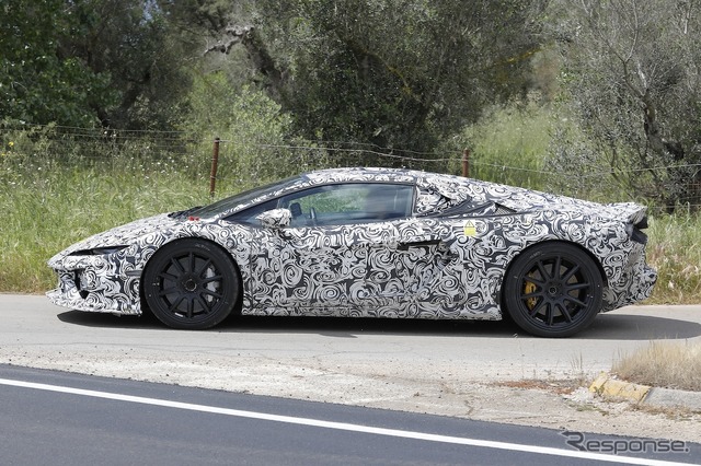 ランボルギーニ ウラカン後継モデルのプロトタイプ(スクープ写真)