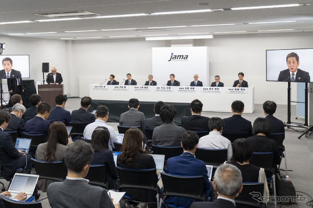自工会の記者会見（5月23日）