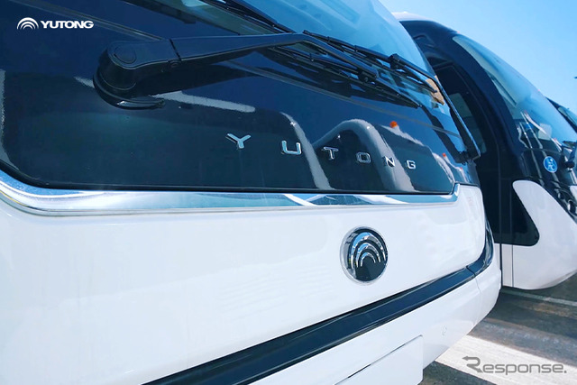 中国の宇通客車（Yutong Bus、ユートン）の空港用EVエプロンバス