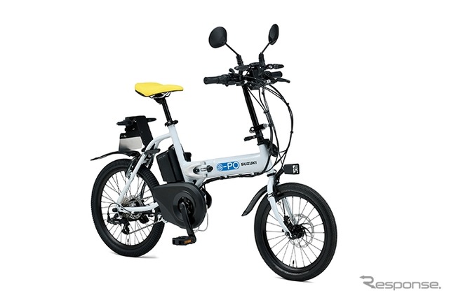 スズキとパナソニック サイクルテックが共同開発した原付一種の折り畳み電動モペッド『e-PO(イーポ)』
