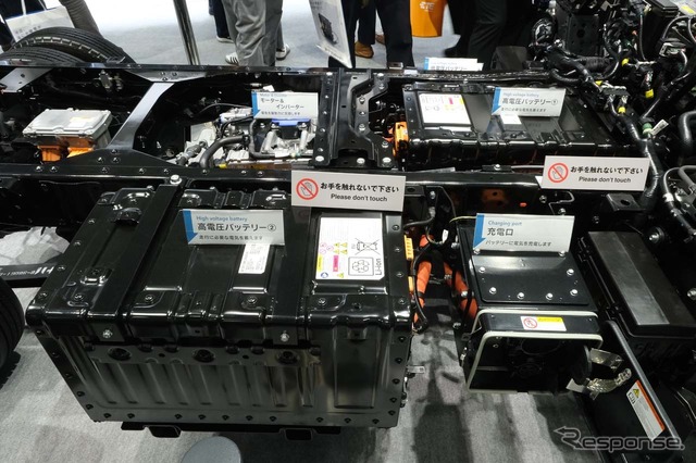 BEVトラック『エルフmio EV』のバッテリー部