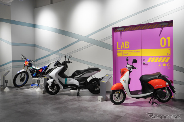 eバイク以外の電動モビリティ展示も