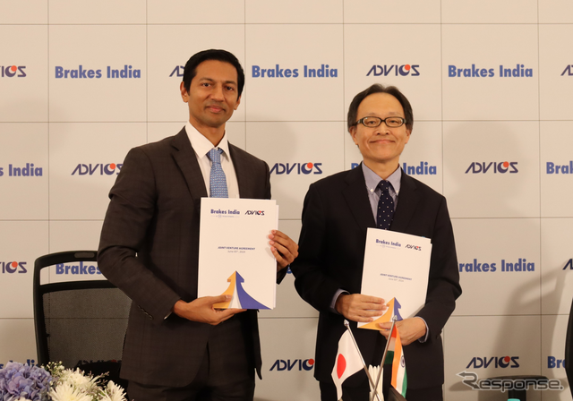 インドでのブレーキ事業に関する合弁会社設立を目的とした合弁契約書を締結したBrakes India社とアドヴィックス