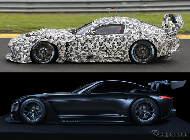 トヨタ GR GT3 プロトタイプ(上)とコンセプト(下)