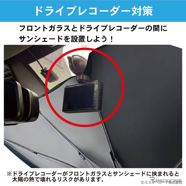 デジタルミラー・ドラレコ・車載カメラの熱対策に、新発想の折りたたみ傘式サンシェード「CarUB V3(2024)」が登場