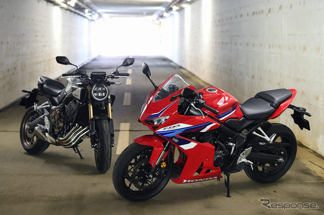 E-Clutchを搭載するホンダ CB650R(左)とCBR650R (右)