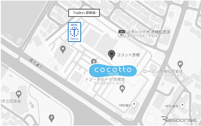 Trailinn彦根城 地図