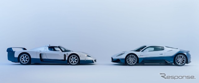 マセラティMC12ストラダーレ（左）とMC20イコーナ