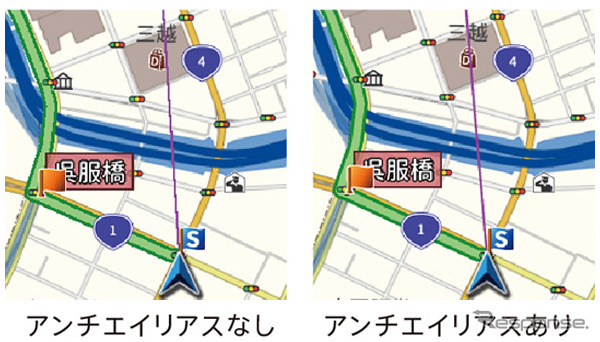 目的地までの線を見やすく表示