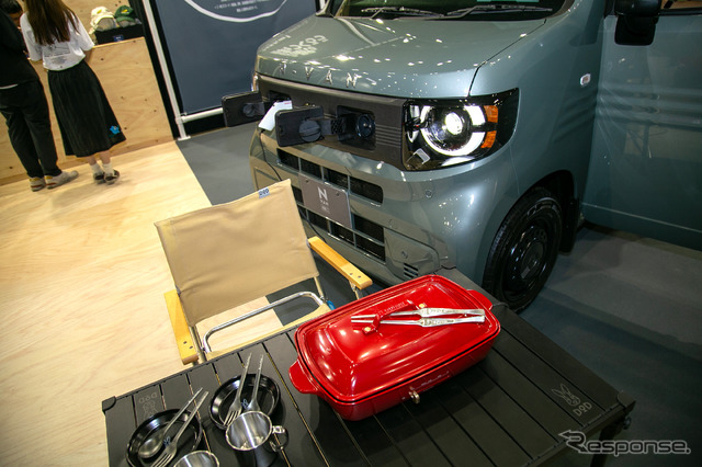 ホンダは新型EV『N-VAN e:』のアウトドアカスタム「e: FUN」を展示…東京アウトドアショー2024