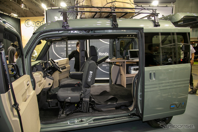 ホンダは新型EV『N-VAN e:』のアウトドアカスタム「e: FUN」を展示…東京アウトドアショー2024