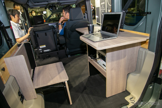 ホンダは新型EV『N-VAN e:』のアウトドアカスタム「e: FUN」を展示…東京アウトドアショー2024