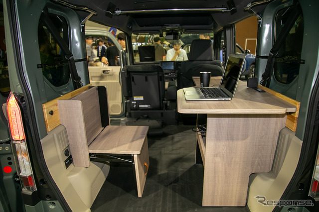 ホンダは新型EV『N-VAN e:』のアウトドアカスタム「e: FUN」を展示…東京アウトドアショー2024