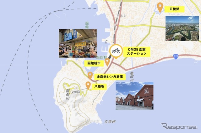 HELLO CYCLING ステーション場所と周辺観光地
