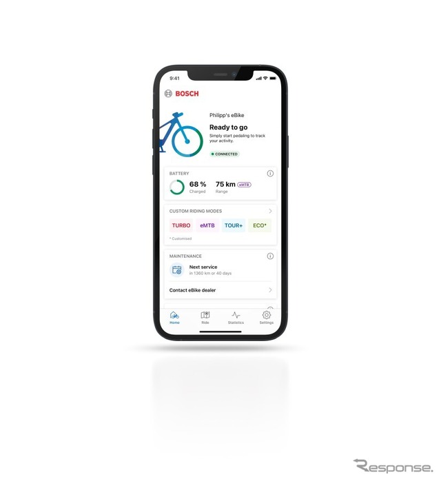 ボッシュ独自表示の「eBike」向けアプリ