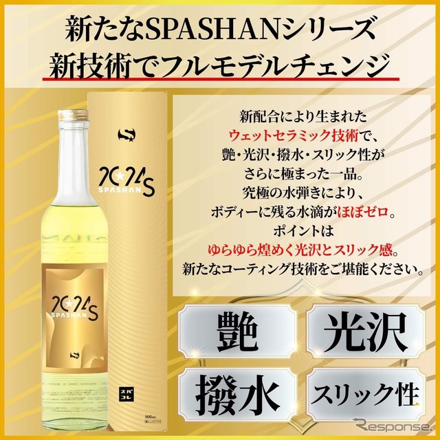 新技術ウェットセラミック採用のコーティング剤「スパシャン2024S」発売