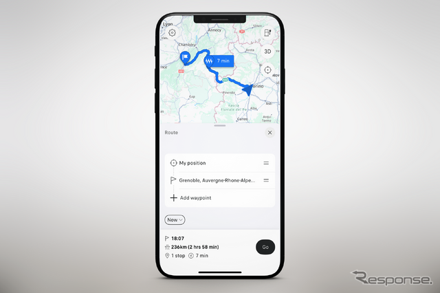 ステランティスの電動車向けアプリ「e-ROUTES」