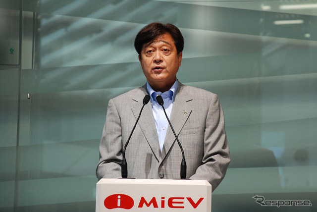 【三菱 i-MiEV 発表】益子社長「次の100年の扉を開く」