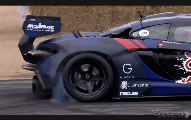 マクラーレン『P1』にマツダのロータリーエンジンを積んだ1000hpのドリフトハイパーカー(動画スクリーンショット)