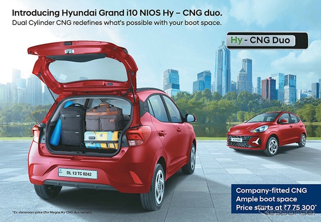 ヒョンデ Grand i10 NIOSのHy-CNG Duo