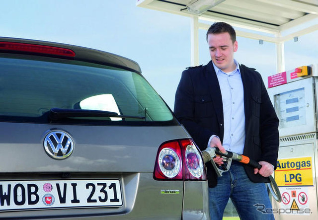 VW ゴルフプラス バイフューエル…LPGとガソリンに対応