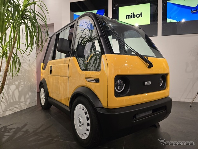 mibotの量産前試作車。2023年1月の東京オートサロンに展示されたモノより完成度がかなり上がっている。