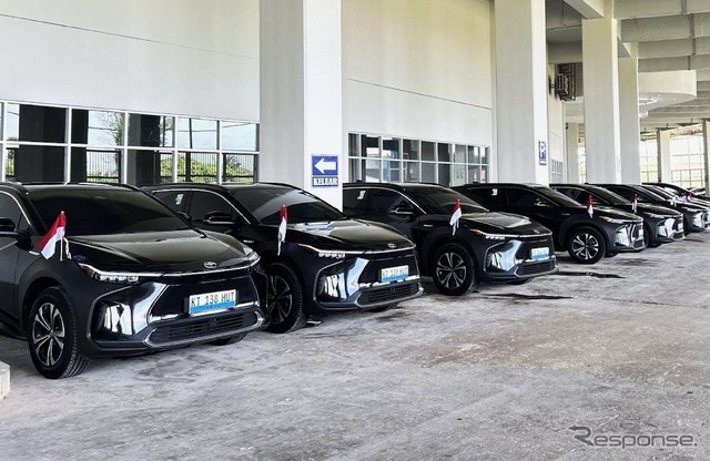 トヨタのEV『bZ4X』40台がインドネシア独立記念式典の公式車両に
