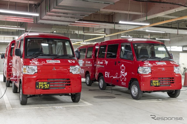 日本郵便に導入されているミニキャブEV（参考画像）